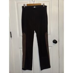 Equestrian Brand Women’s Pull On Ribbed Riding Suede Accent Pants Size M USA